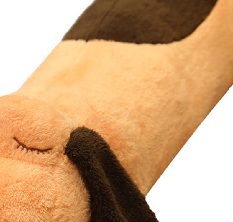 Dog Plush Toy Unisex PP Cotton Comfortable Cotton Wool Cute Long Pillow for Home Brown 60cm/23.6in