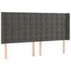 vidaXL Kopfteil mit Ohren Dunkelgrau 163x16x118/128 cm Samt