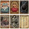 Retro Tin Signs Wall Bar Accessories Bathroom Home Living Room Decor Decorations Items Luxury Metal Signs Vintage Posters Art