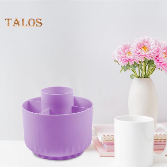 1/2 buc. Organizator de birou rotativ la 360 de grade Suport de stilou robust pentru desktop 5 sloturi Baza anti-alunecare Depozitare la birou Organizator de creion care economisește spațiu