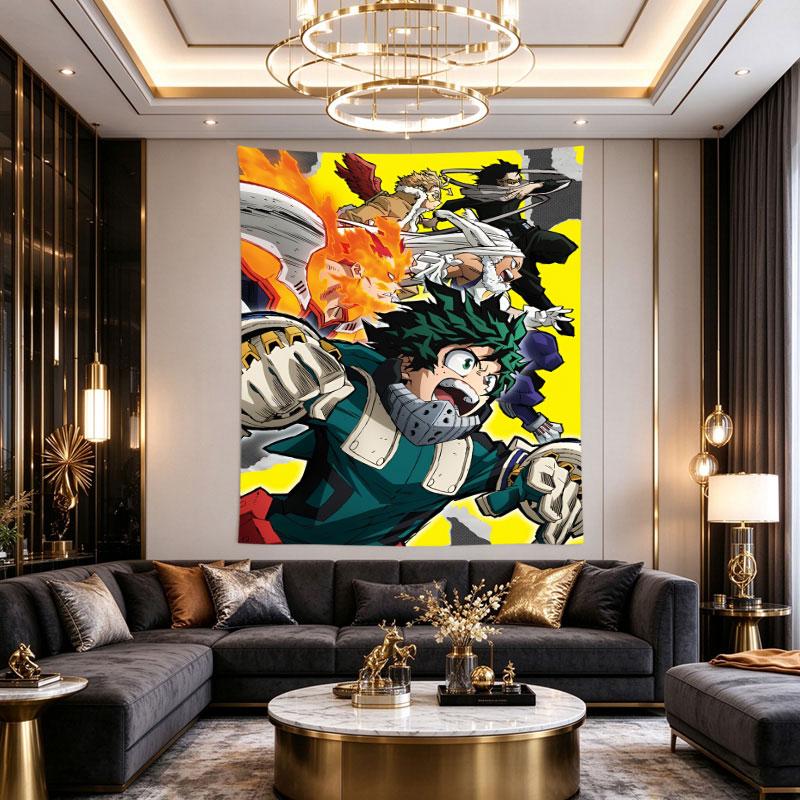 My Hero Academia Heroes Action Yellow Anime Poster Deku