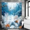 Underwater World Starfish Coral Shower Curtain, Bathroom Decorative Shower Curtain, Waterproof Shower Curtain with Hooks