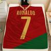 Cristiano Ronaldo Printed Flannel Blanket, Soft Throw for Bedroom Sofa, Washable,soccer Fan Merchandise, Great Gift.