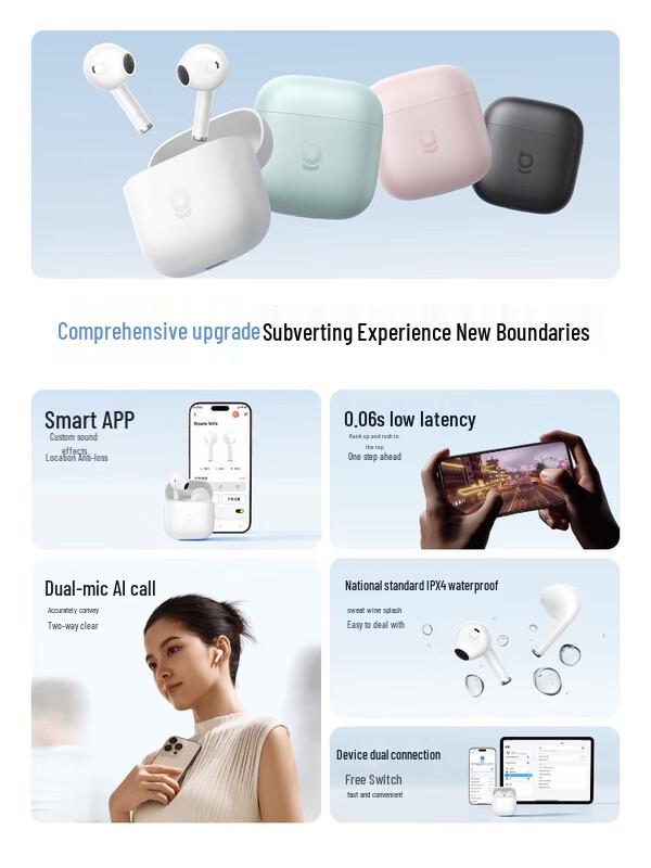 Baseus W04 True Wireless Semi-in-Ear Earbuds 2025 Edition