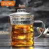 Transparent Borosilicate Glass Tea Infuser Cup with Filter - Stylish Office Tea Separator for Men and Women