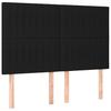 Bed Frame without Mattress Black 140 x 190 cm Fabric