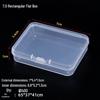 Rectangular Transparent PP Plastic Storage Box for Stationery, Cards, Hardware, Jewelry, and Fishing Gear