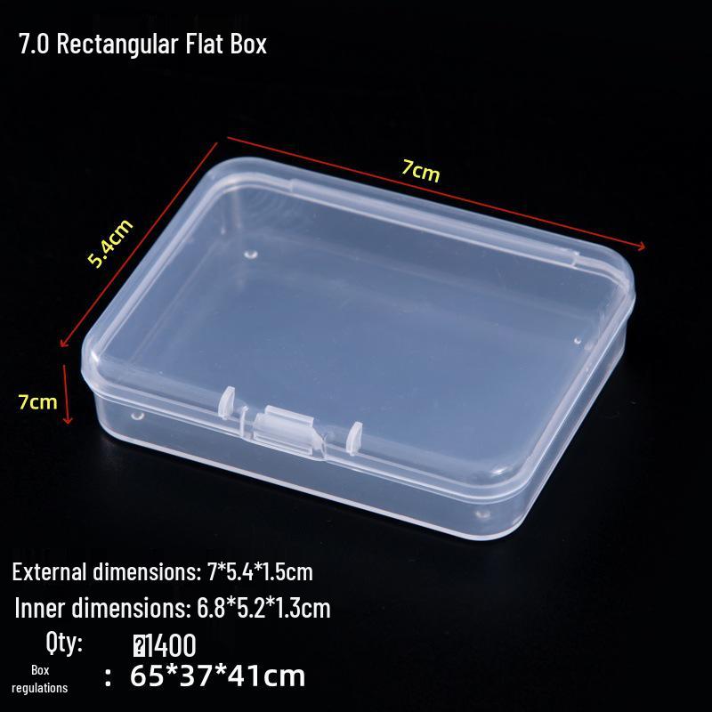 Rectangular Transparent PP Plastic Storage Box for Stationery, Cards, Hardware, Jewelry, and Fishing Gear