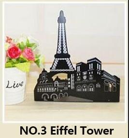 

Ferris Wheel / Eiffel Tower / Statue of Liberty Metal Book Ends, Novelty Vintage Black Bookend as book stand for home and office