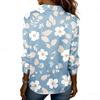 Camicia da donna, camicetta, stampa, bottoni, manica lunga, casual, basic, colletto, regolare