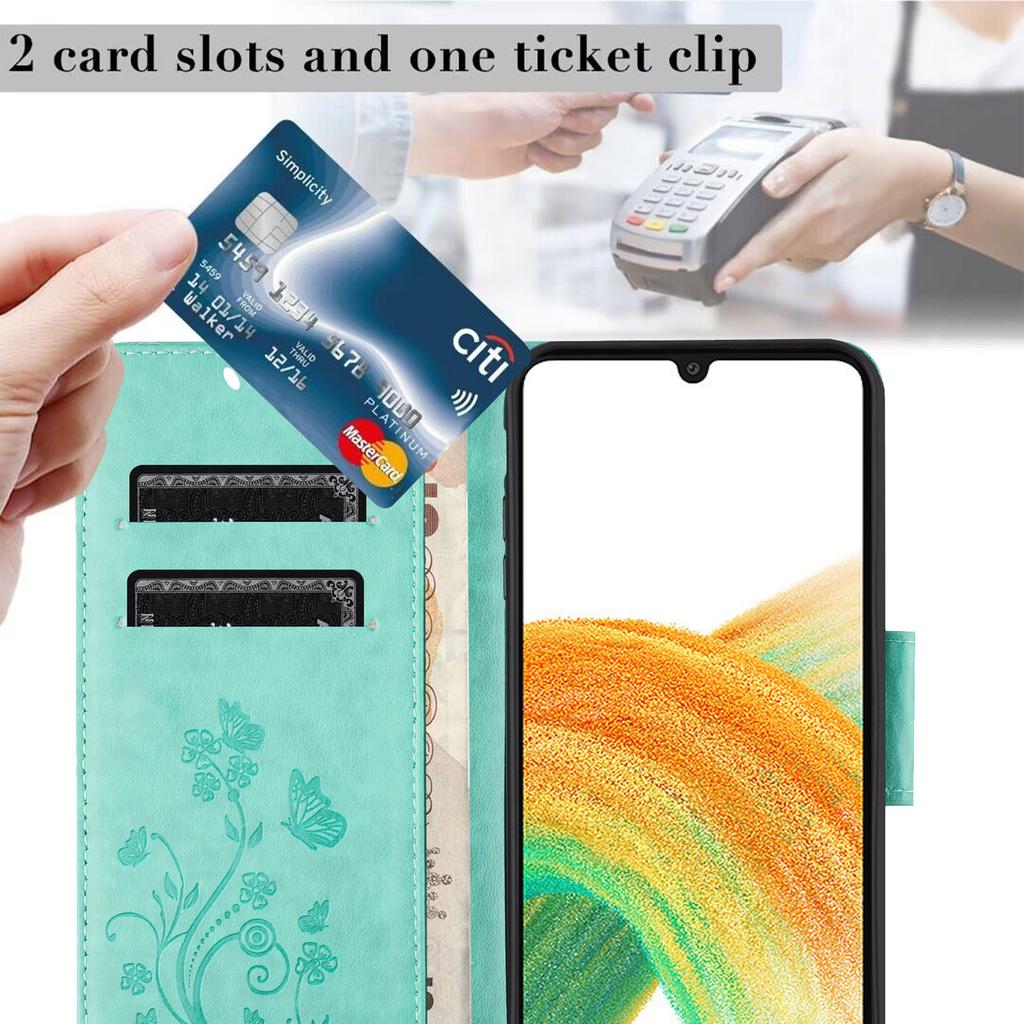 For Samsung Galaxy A16 5G/A16 4G Case Imprinted Mini Butterfly Leather Wallet Phone Cover