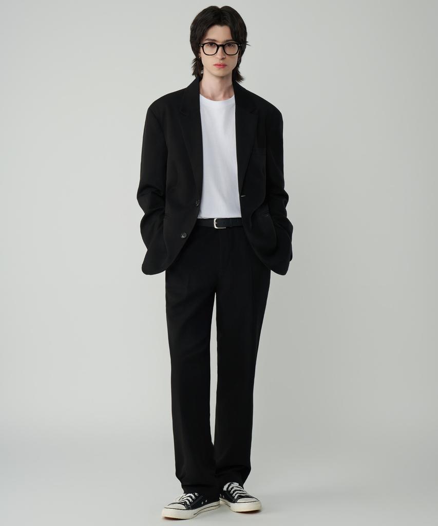 Untapped Studio [Set Up] Semi-Wide Pants & Oversized Suit Set 2 Colors