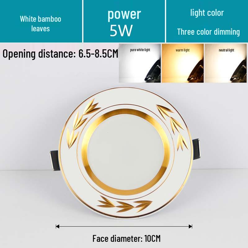 7.5-Inch Recessed Ceiling Downlight with 3-Color Dimming for Living Room