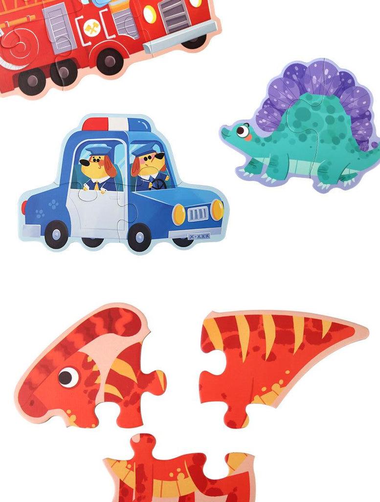 3+ Six-in-One Wooden Puzzle Box: Solid Wood Educational Toy for Girls and Boys, 60 Pieces