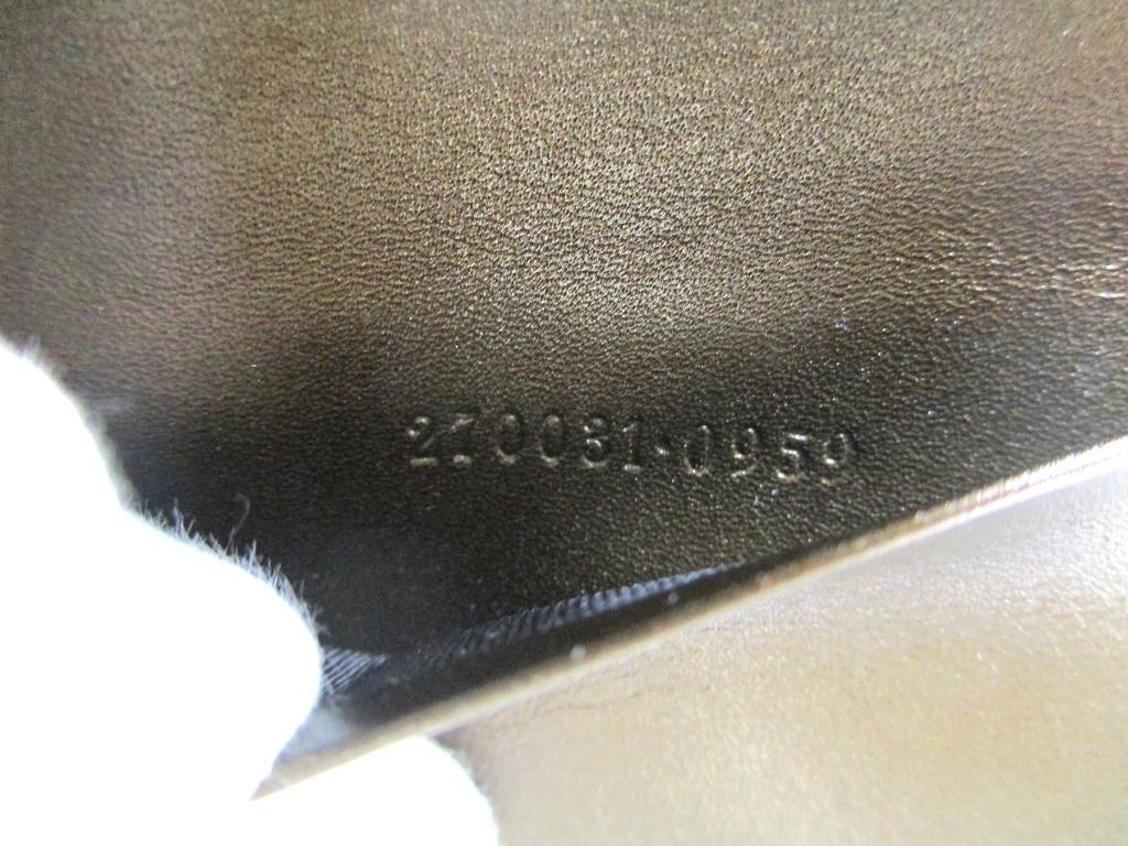 Authentic GUCCI GG Dark Brown Leather Heart Motif 6 Pics Key Chain #a961  Refurbished