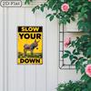 Metal Wall Art Vintage Donkey Poster Farmhouse Decor 7.8x11 Inch