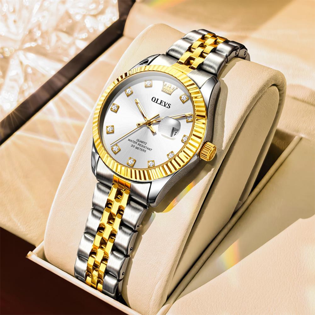 Beautiful Women's Watches Silver Stainless Steel Fashion Quartz Watch for Lady Minimalist Date Luminous Hands Wristwatch