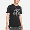 Nike T Shirts Men's Black Crew Neck Moderate Straight Fit DD0802-010