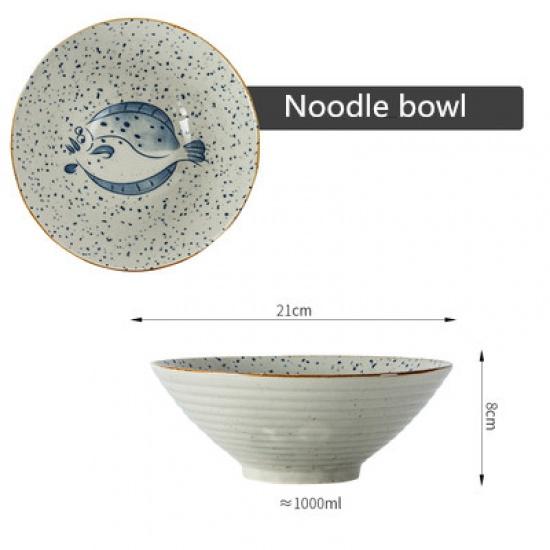 Japanese household ceramic rice bowl noodle bowl soup bowl dessert bowl Korean ice bowl creative retro tableware hat