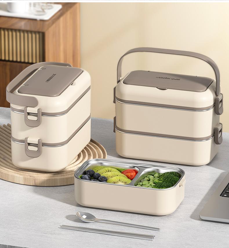 Large Capacity 304Stainless Steel Multi-layer Lunch Box-Microwave-Safe,Leakproof Bento Box with Multi-Compartment,Food Container