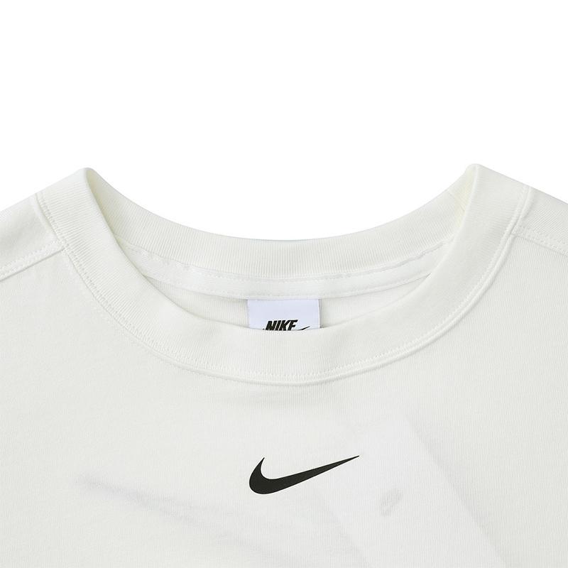 New Nike Women'ss Logo Crewneck Casual T-Shirt White HJ3947-133
