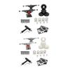 Aluminum Alloy Precisions Steering Skateboard Trucks 5Inch Gullwing Axles For Double Kick Board Shock Absorption Design