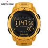 NORTH EDGE Men Digital Watch Men's Sports Watches Dual Time Pedometer Alarm Clock Waterproof 50M Digital Watch Military Clock
