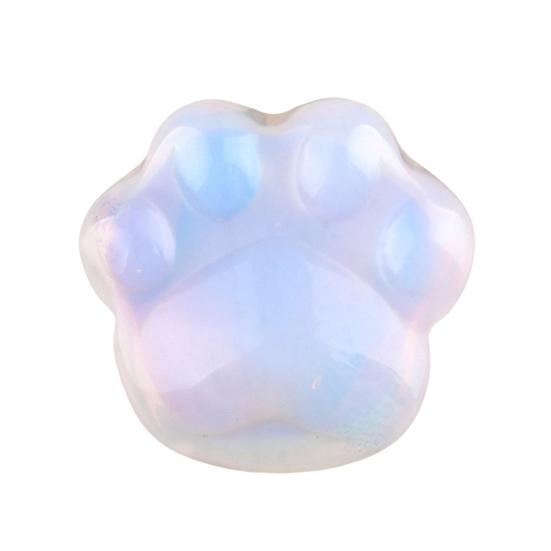 Faux Crystal Cat Paw Ornament Healing Natural Stone Kitten Paw Statue Carving Animal Claw Figurine Desktop Decoration Cat Lovers Gift