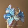 French Style Simulated Lily Flower Clip High-end Holiday Shark Clip