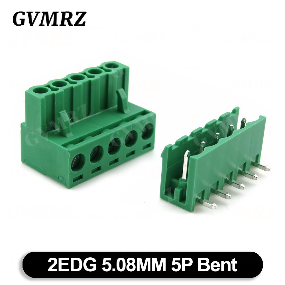 5Set 2EDGK 5.08mm Terminal Block Male Female 5.08 Plug-in Opening PCB Connector 2EDG PCB 2P 3P 4P 5P 6P 7P 8P 9P 10P 12P