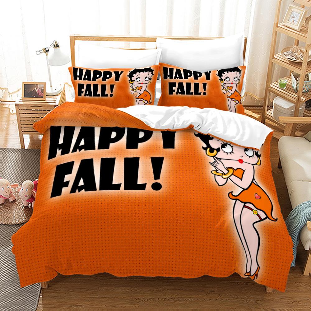 3D Three-Piece Betty Boop Quilt Cover Digital Printing