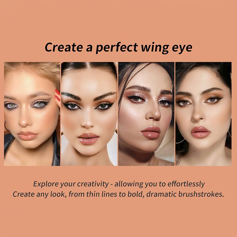 Doppelkopf-Sternsiegel-Eyeliner, wasserfest, nicht verschmierend, für Anfänger, Herz, Pflaume, verzierter Eye-Tail-Eyeliner