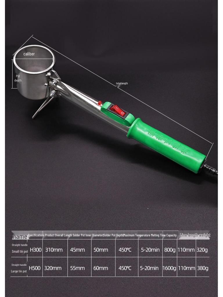 High-Power Portable Electric Soldering Pot for Melting Tin Lead, Hot-Dip, and Electrician Wire Soldering