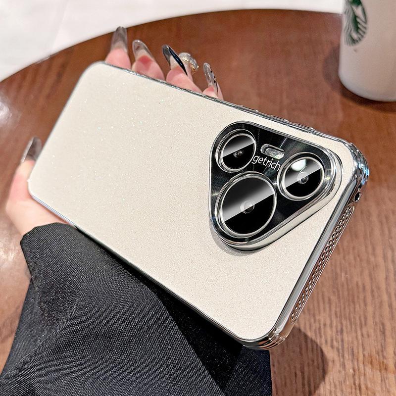 The heat dissipation frame glitter is suitable for Huawei pura11pro + mobile phone case, the new electroplating lens anti-drop all-inclusive hard case