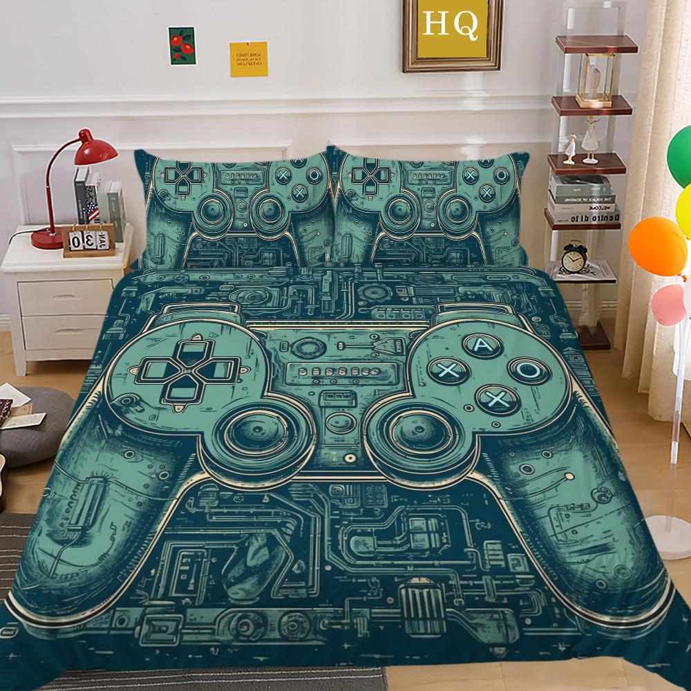 Capa de Edredom Estilo Jogo para Meninos Colchas para Casa Conjunto de Roupa de Cama Tamanho Queen Capa de Roupa de Cama da Moda Ternos de Roupa de Cama para Adolescentes