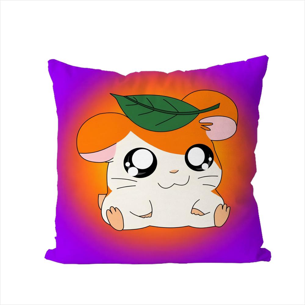 Hamtaro Pillow Case For Car Sofa Decorative Home Doublesided Print Plush Square Throw Pillow Cushion Cover