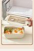 Microwaveable Japanese Bento Box for Office & Students - Fresh-Keeping, With Spoon & Chopsticks, Convenient Compartmented Lunch Box
