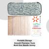 Bamboo Wood Weaving Needle Set 36pcs Carbonized Single Pointed Round Bead Bamboo Needles 3.7in Wood Needles Knitting Set