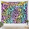 Rose Cheetah Tapestry Wall Hanging Leopard Print Tapestry For Kids Boys Girls Children Romantic Red Rose Floral Wall Tapestry