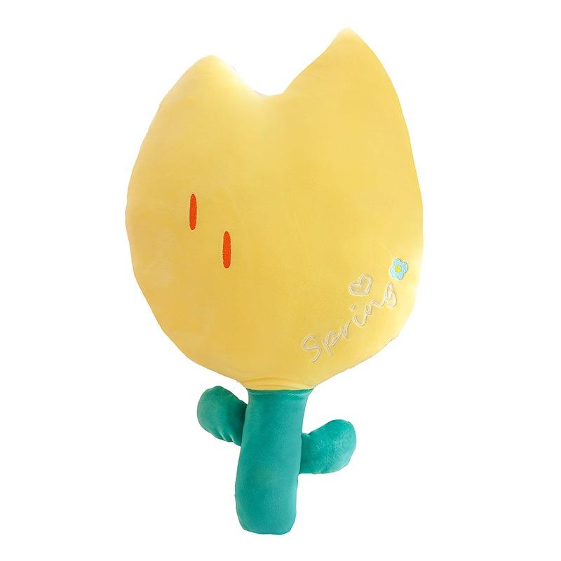 

Милая и мягкая плюшевая игрушка-подушка в виде цветка тюльпана для подарка на день рождения 45 см/60 см 45cm/17.72in жёлтый