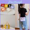 Cute Cartoon Rabbit Strawberry Print Children Shoulder Canvas Bag For Daily Use