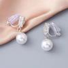 Luxury Imitation Pearl Round Earrings Without Pierced  Clip On Earrings Bridal Fashion Ear Jewelry