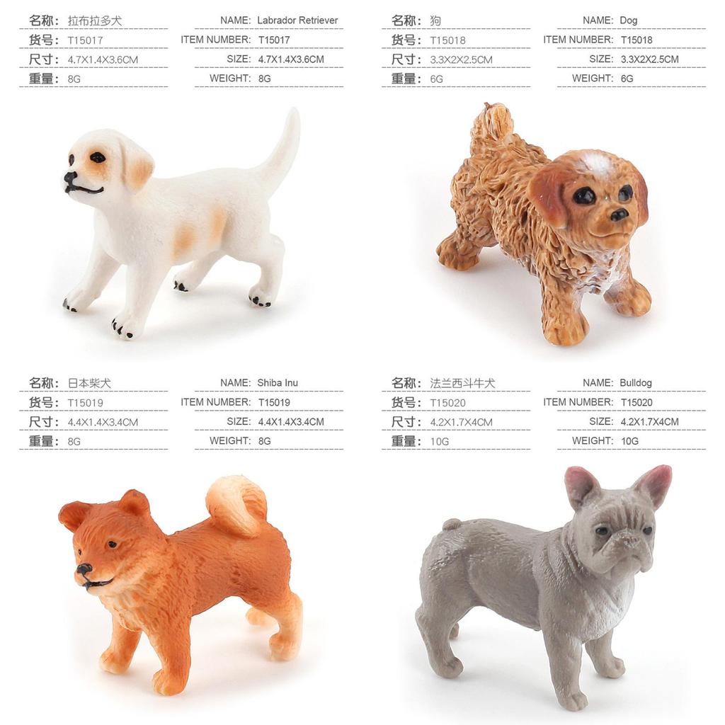 Small Shiba Inu Labrador Collie Bulldog Chihuahua Dog Model Toy For Home Decor And Collectors