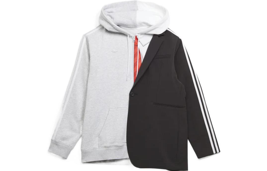 

Adidas Originals Kerwin Frost Collection Jackets Men s Light Heather Gray/Black Hooded Moderate Other HB7415 S