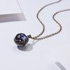 Pendant Fashion New Galaxy Nebula Universe Luminous Double-sided Retro Universe Starry Sky Necklace