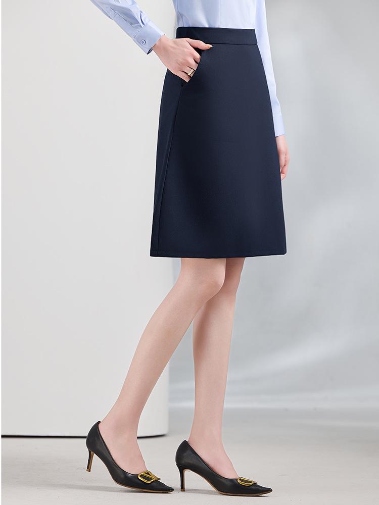 Black High Waist Slim A-Line Skirt with Slit - New Trend, Elegant, Short, and Sophisticated Design