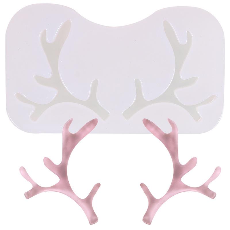 3Pcs/Set Antlers Shaped Silicone Mold for Jewelry Craft Making Tools DIY Fondant Cake Moulds