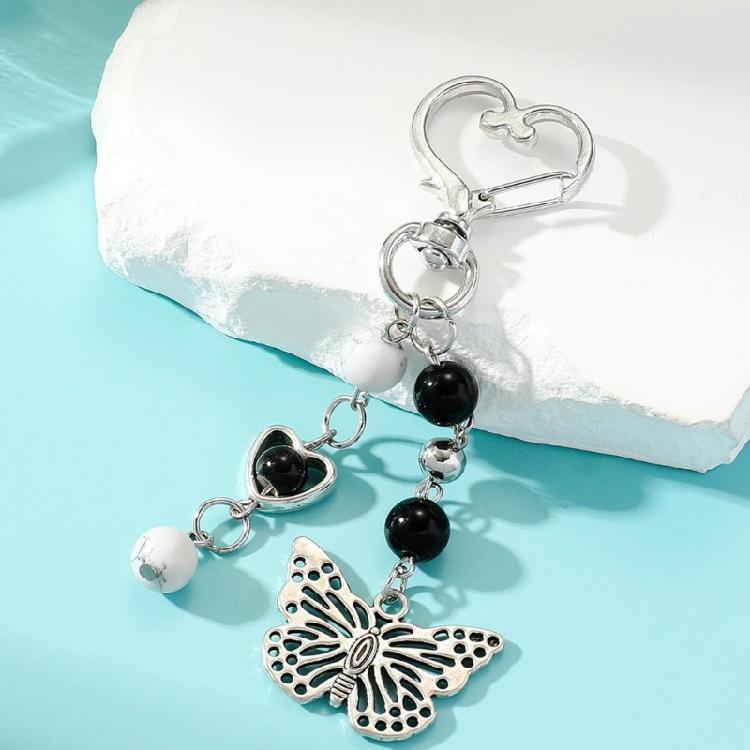 Butterflies Tassels Phone Lanyard Female Acrylic Beaded Phone Shell Pendant