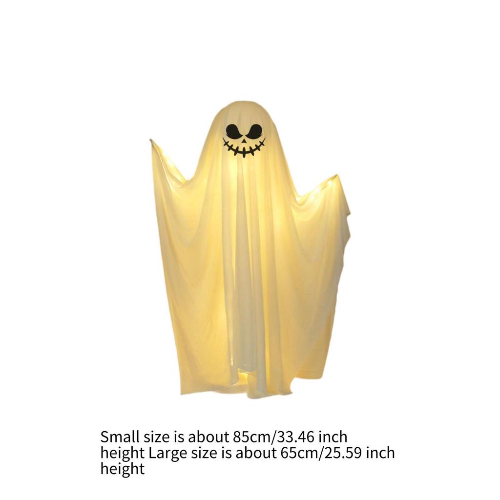 Halloween Decorations Outdoor Theme Park Layout Glowing Spooky Ghost Scary Standing Ghost Decoration for Porch Front Door