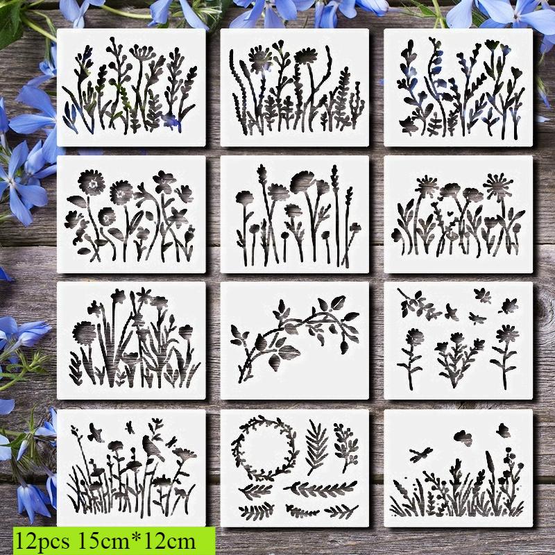 Tree Stencils Set Tree of Life Stencil for Painting On Wood Airbrush Natural Plants Small Palm Tree Drawing Templates